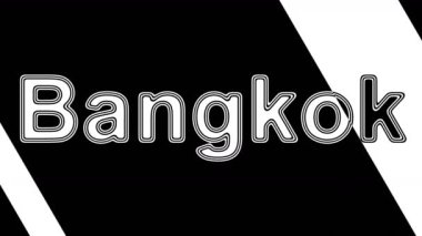 Bangkok. Döngü görüntüleri 4k çözünürlüğe sahiptir. Illüstrasyon.