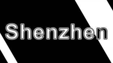 Shenzhen. Döngü görüntüleri 4k çözünürlüğe sahiptir. Illüstrasyon.