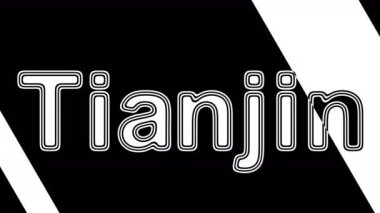 Tianjin. Döngü görüntüleri 4k çözünürlüğe sahiptir. Illüstrasyon.