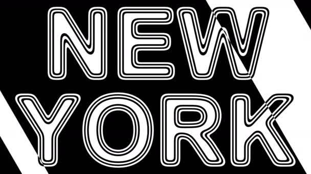 New York Loopning Bilder Har Upplösning Illustration — Stockvideo