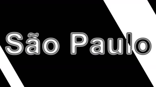 San Paulo Looping Beelden Heeft Resolutie Illustratie — Stockvideo