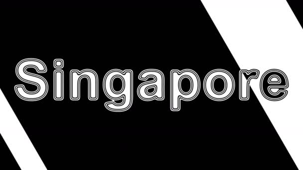 Singapore Loopning Bilder Har Upplösning Illustration — Stockvideo