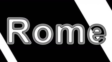 Roma. Döngü görüntüleri 4k çözünürlüğe sahiptir. Illüstrasyon.