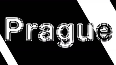 Prag. Döngü görüntüleri 4k çözünürlüğe sahiptir. Illüstrasyon.