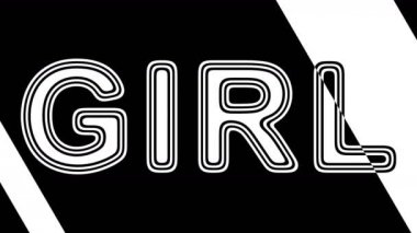 Kız. Döngü görüntüleri 4k çözünürlüğe sahiptir. Illüstrasyon.