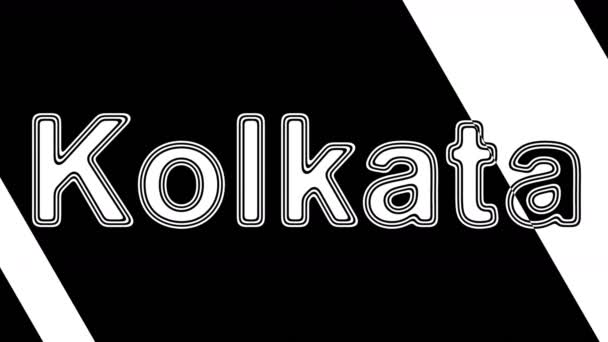 Kolkata Looping Footage Has Resolution Illustration — Stock Video