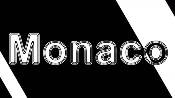 Monaco Looping Aufnahmen Haben Eine Auflösung Von Illustration — Stockvideo