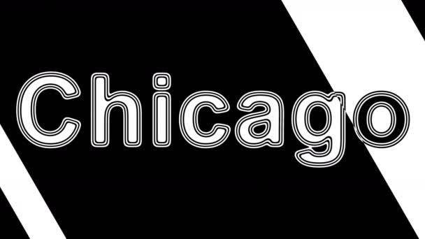 Chicago Loopning Bilder Har Upplösning Illustration — Stockvideo