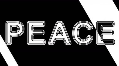 Barış. Döngü görüntüleri 4k çözünürlüğe sahiptir. Illüstrasyon.