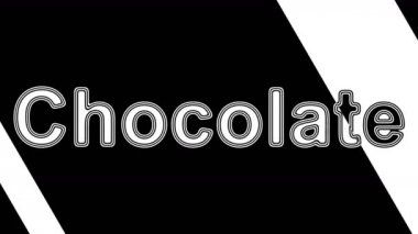 Çikolata. Döngü görüntüleri 4k çözünürlüğe sahiptir. Illüstrasyon.