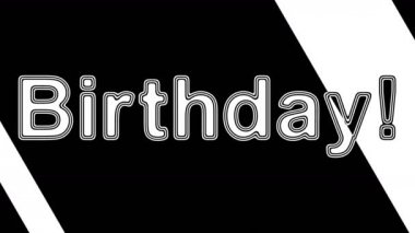 Doğum günü. Döngü görüntüleri 4k çözünürlüğe sahiptir. Illüstrasyon.