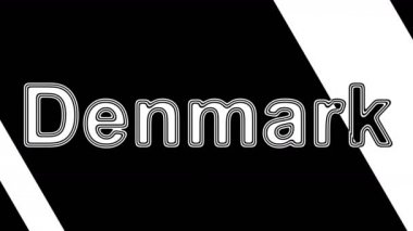 Danimarka. Döngü görüntüleri 4k çözünürlüğe sahiptir. Illüstrasyon.