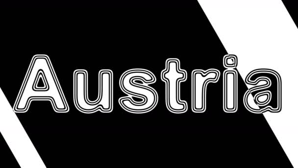 Austria Video Loop Una Risoluzione Illustrazione — Video Stock