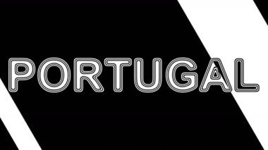 Portekiz. Döngü görüntüleri 4k çözünürlüğe sahiptir. Illüstrasyon.