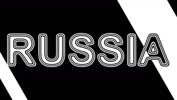 Rusia Las Imágenes Bucle Tienen Resolución Ilustración — Vídeo de stock