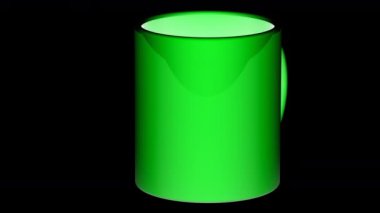 Kupa. Döngü görüntüleri 4k çözünürlüğe sahiptir. ProRes 4444. Alfa kanalı. 3D Illustration.