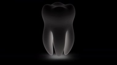 Diş. Döngü görüntüleri 4k çözünürlüğe sahiptir. ProRes 4444. Alfa kanalı. 3D Illustration.