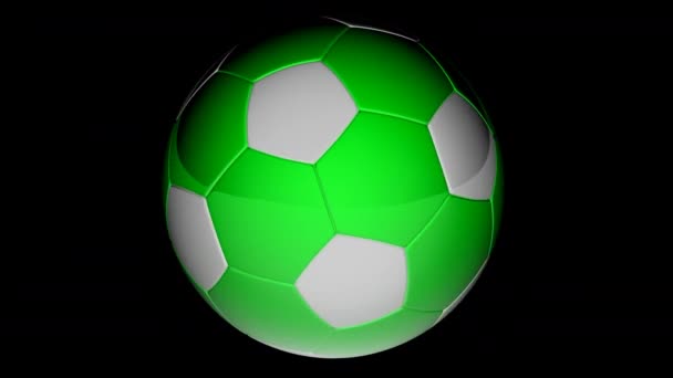 Soccerball Looping Beelden Heeft Resolutie Prores 4444 Alfakanaal Illustratie — Stockvideo
