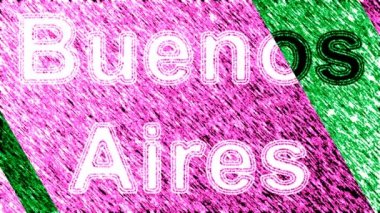 Buenos Aires 'Te. Döngü görüntüleri 4k çözünürlüğe sahiptir. ProRes 4444. Illüstrasyon.