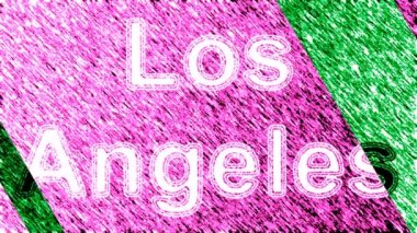 Los Angeles 'ı. Döngü görüntüleri 4k çözünürlüğe sahiptir. ProRes 4444. Illüstrasyon.