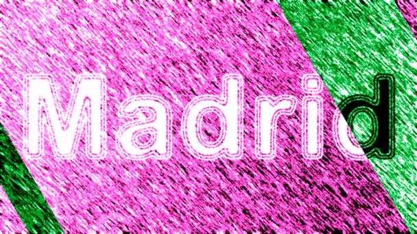 Madrid Imagens Loop Têm Resolução Prores 4444 Ilustração — Vídeo de Stock