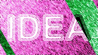 Fikir. Döngü görüntüleri 4k çözünürlüğe sahiptir. ProRes 4444. Illüstrasyon.