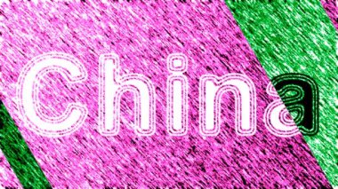 Çin. Döngü görüntüleri 4k çözünürlüğe sahiptir. ProRes 4444. Illüstrasyon.