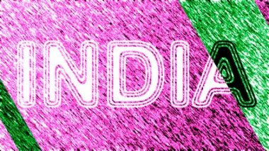 Hindistan. Döngü görüntüleri 4k çözünürlüğe sahiptir. ProRes 4444. Illüstrasyon.