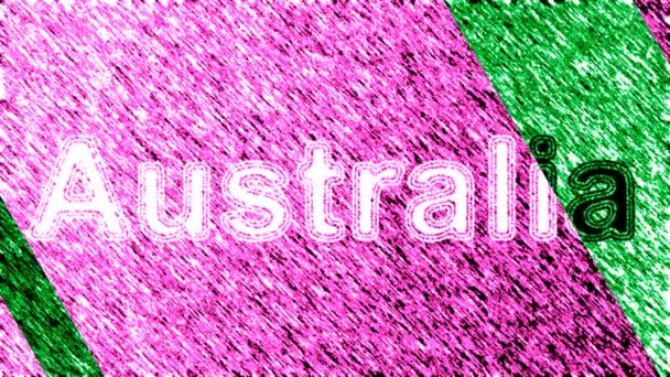 Avustralya Döngü Görüntüleri Çözünürlüğe Sahiptir Prores 4444 Illüstrasyon — Stok video
