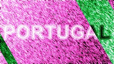 Portekiz. Döngü görüntüleri 4k çözünürlüğe sahiptir. ProRes 4444. Illüstrasyon.