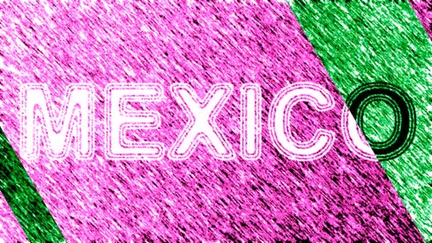 Mexico Loopning Bilder Har Upplösning Prores 4444 Illustration — Stockvideo