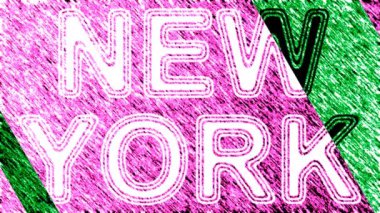 New York 'Ta. Döngü görüntüleri 4k çözünürlüğe sahiptir. ProRes 4444. Illüstrasyon.