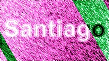 Santiago. Döngü görüntüleri 4k çözünürlüğe sahiptir. ProRes 4444. Illüstrasyon.