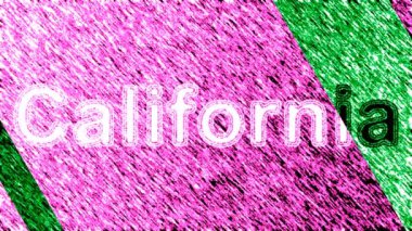 California. Döngü görüntüleri 4k çözünürlüğe sahiptir. ProRes 4444. Illüstrasyon.