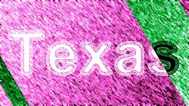 Texas. Döngü görüntüleri 4k çözünürlüğe sahiptir. ProRes 4444. Illüstrasyon.