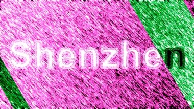 Shenzhen. Döngü görüntüleri 4k çözünürlüğe sahiptir. ProRes 4444. Illüstrasyon.