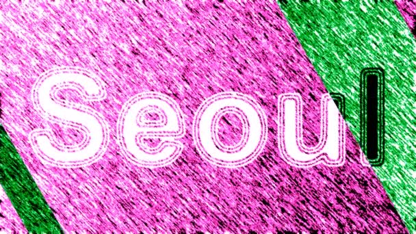 Seoul Video Loop Una Risoluzione Prores 4444 Illustrazione — Video Stock