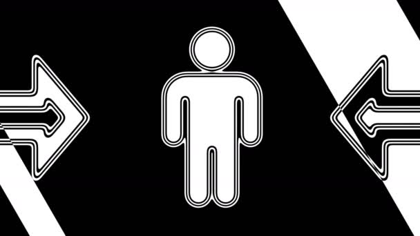 Иконка Человека Зацикленные Кадры Имеют Разрешение Иллюстрация — стоковое видео