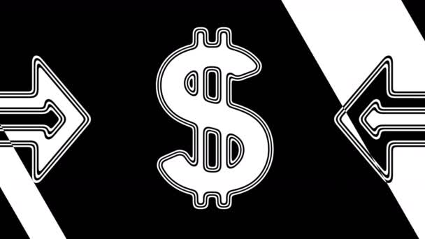 Иконка Доллара Зацикленные Кадры Имеют Разрешение Иллюстрация — стоковое видео
