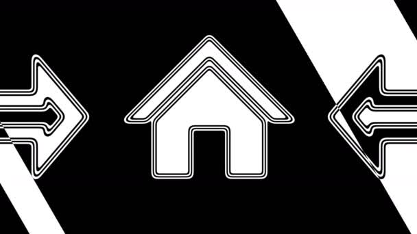 House Icon Looping Footage Has Resolution Illustration — Stock Video