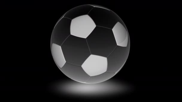 Soccerball Smykové Záběry Mají Rozlišení Alfa Kanál Prory 4444 Ilustrace — Stock video
