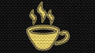 Kahve fincanı. Döngü görüntüleri. Illüstrasyon.