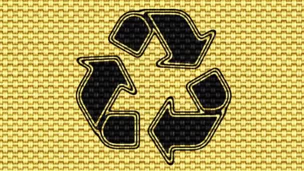 Recycling Symbol Looping Aufnahmen Illustration — Stockvideo