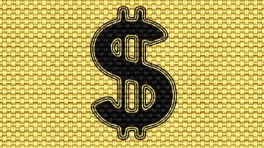 Dolar simgesi. Döngü görüntüleri. Illüstrasyon.