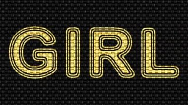 Kız. Döngü görüntüleri. Illüstrasyon.