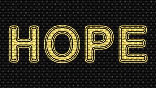Hoffnung Looping Aufnahmen Illustration — Stockvideo