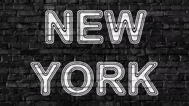 Нью Йорк Зацикленные Кадры Имеют Разрешение Прорес 4444 — стоковое видео