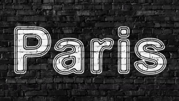 Paris Looping Aufnahmen Haben Eine Auflösung Von Vorbericht 4444 — Stockvideo