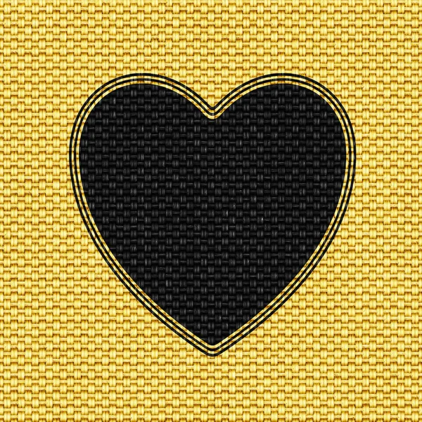 Heart Icon Texture Fabric Illustration — Stock Photo, Image