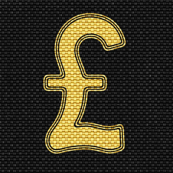 Pound Icon Texture Fabric Illustration — Stock Photo, Image